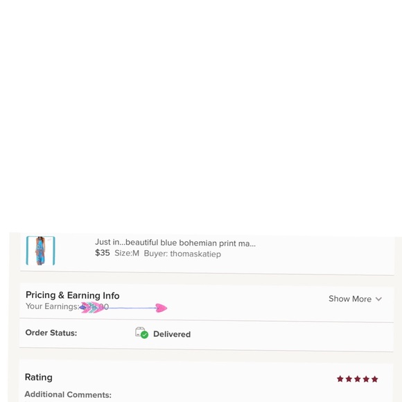 Selling fast….beautiful blue bohemian print ma… - Picture 2 of 6